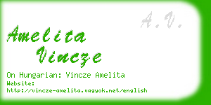 amelita vincze business card